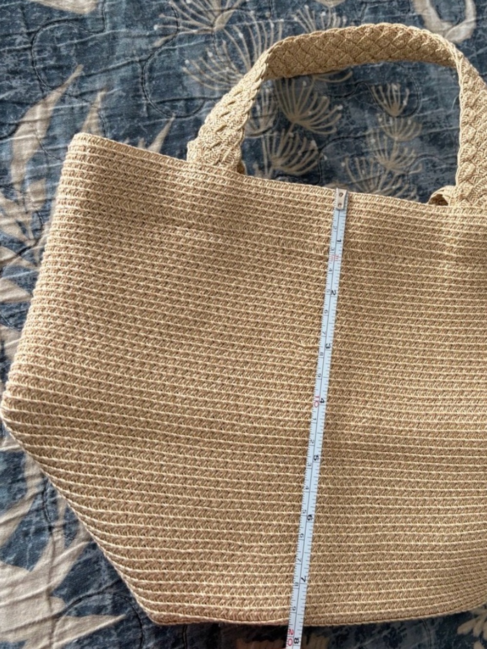 Talbots Straw Bag Lined in Pink - Picture 4 of 5